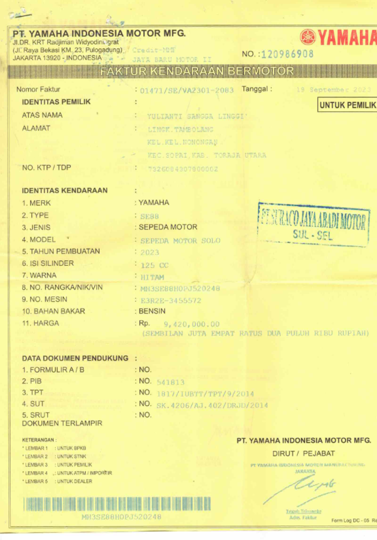 YAMAHA MIO M3 125