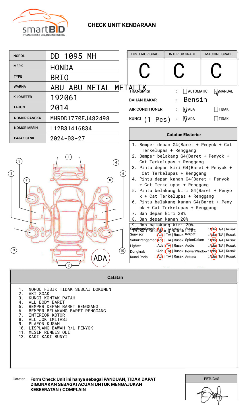 HONDA BRIO SATYA DD1 1.2 E