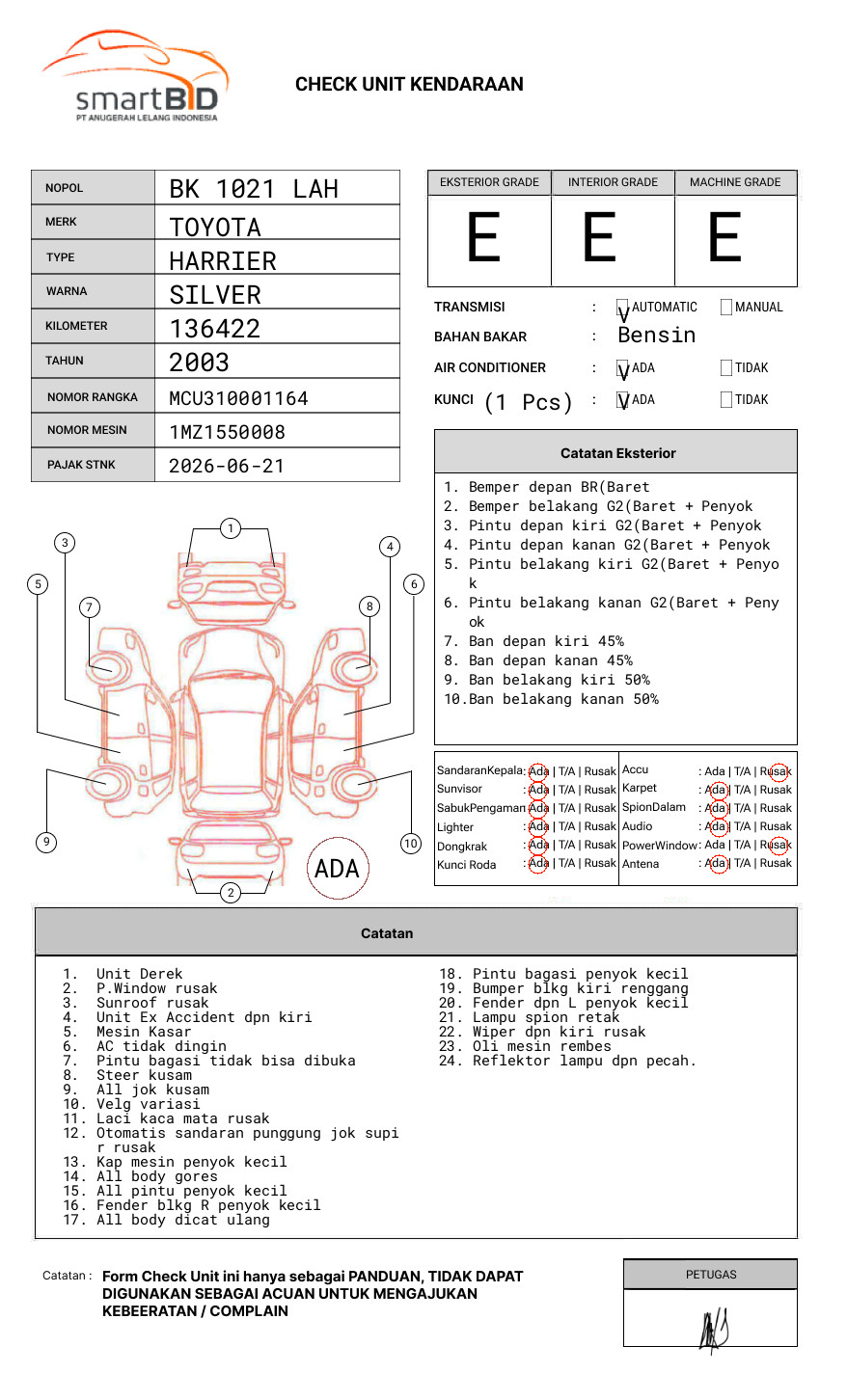 TOYOTA  HARRIER  3.0
