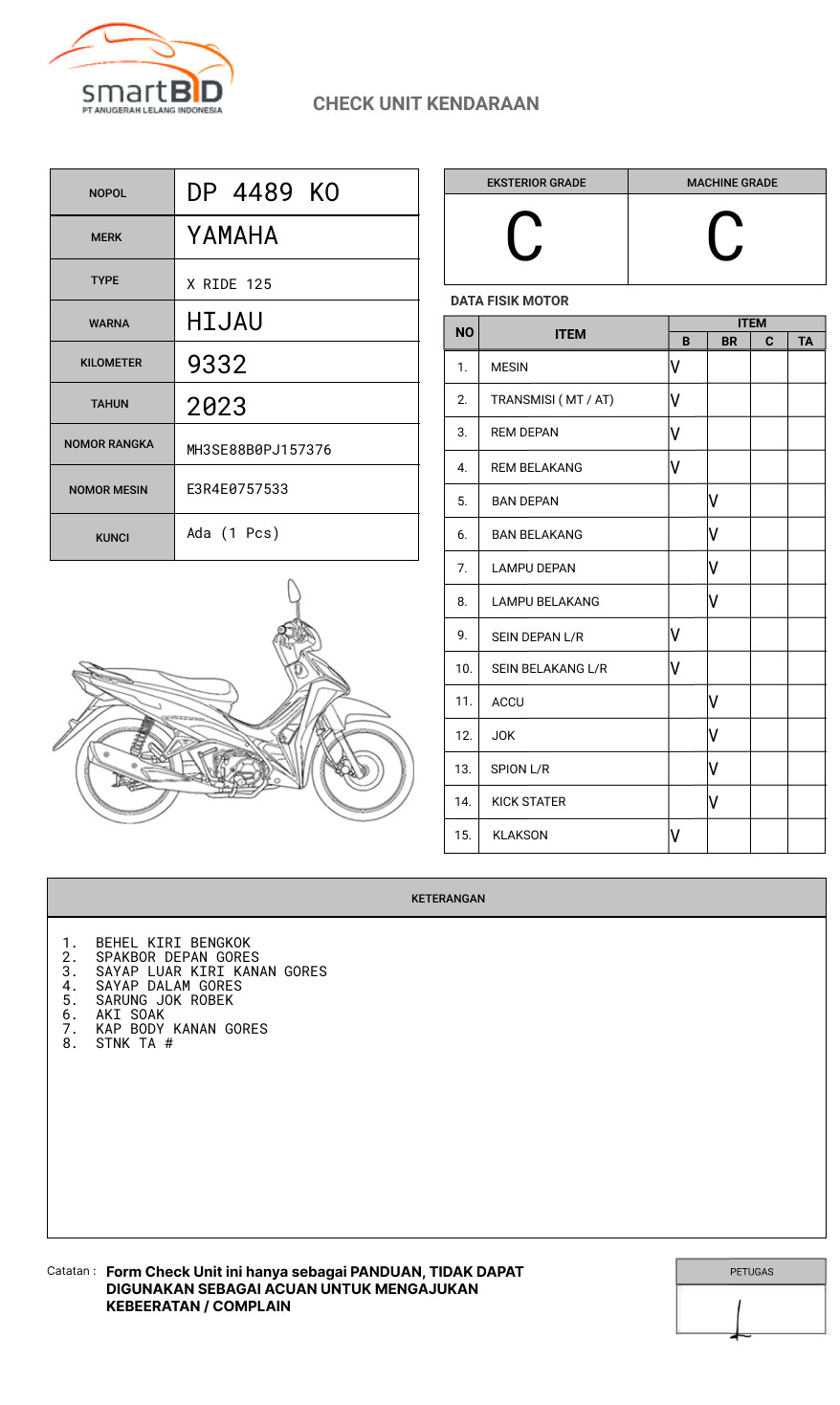 YAMAHA  X RIDE 125