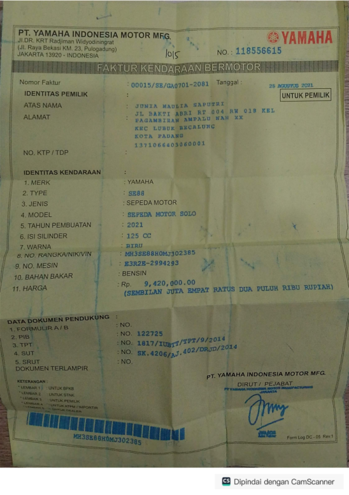 YAMAHA MIO