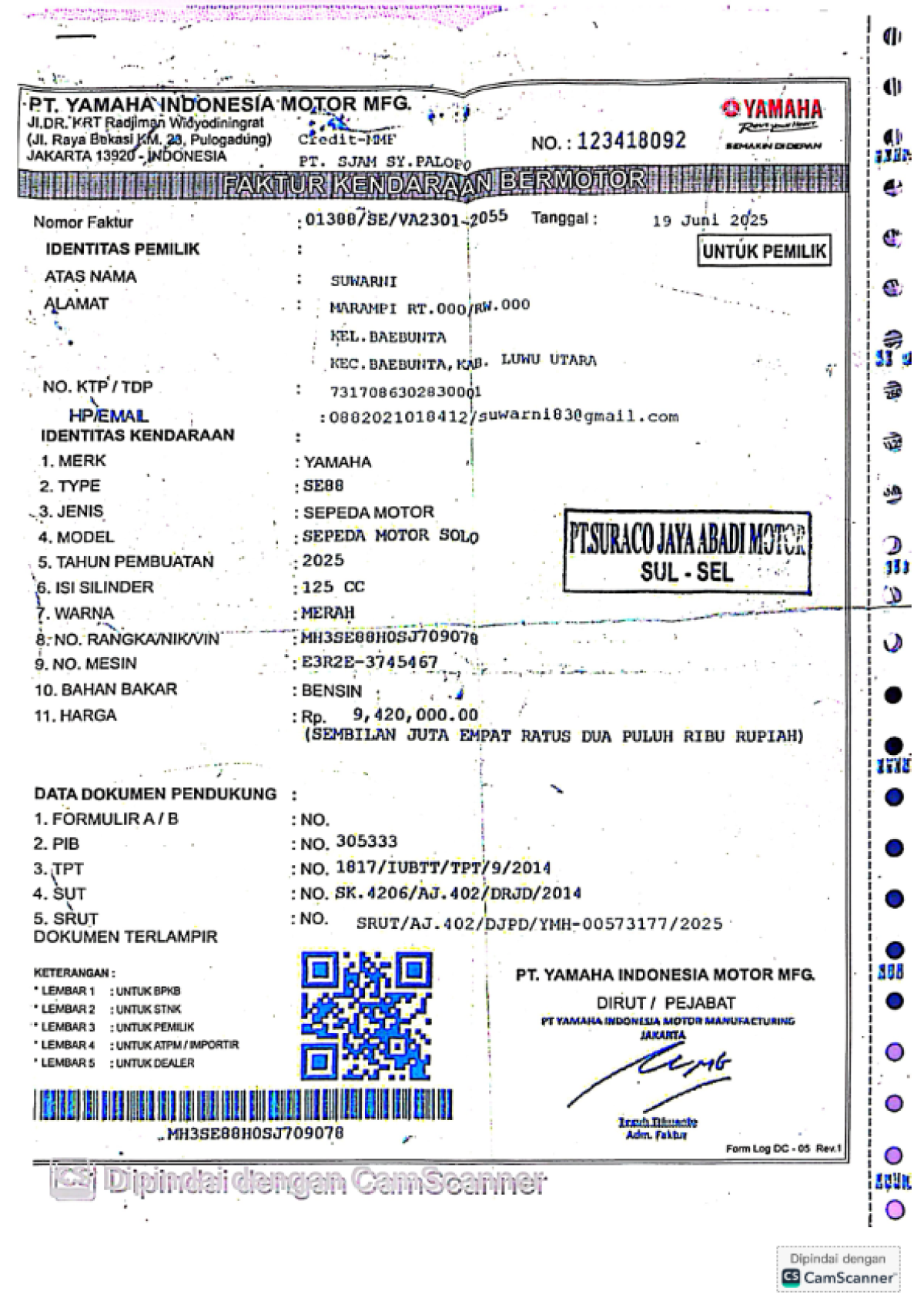 YAMAHA MIO M3 CW