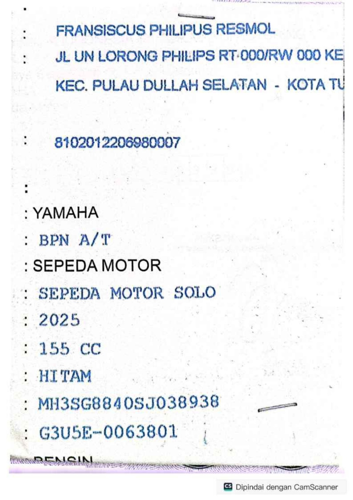 YAMAHA LEXI LX