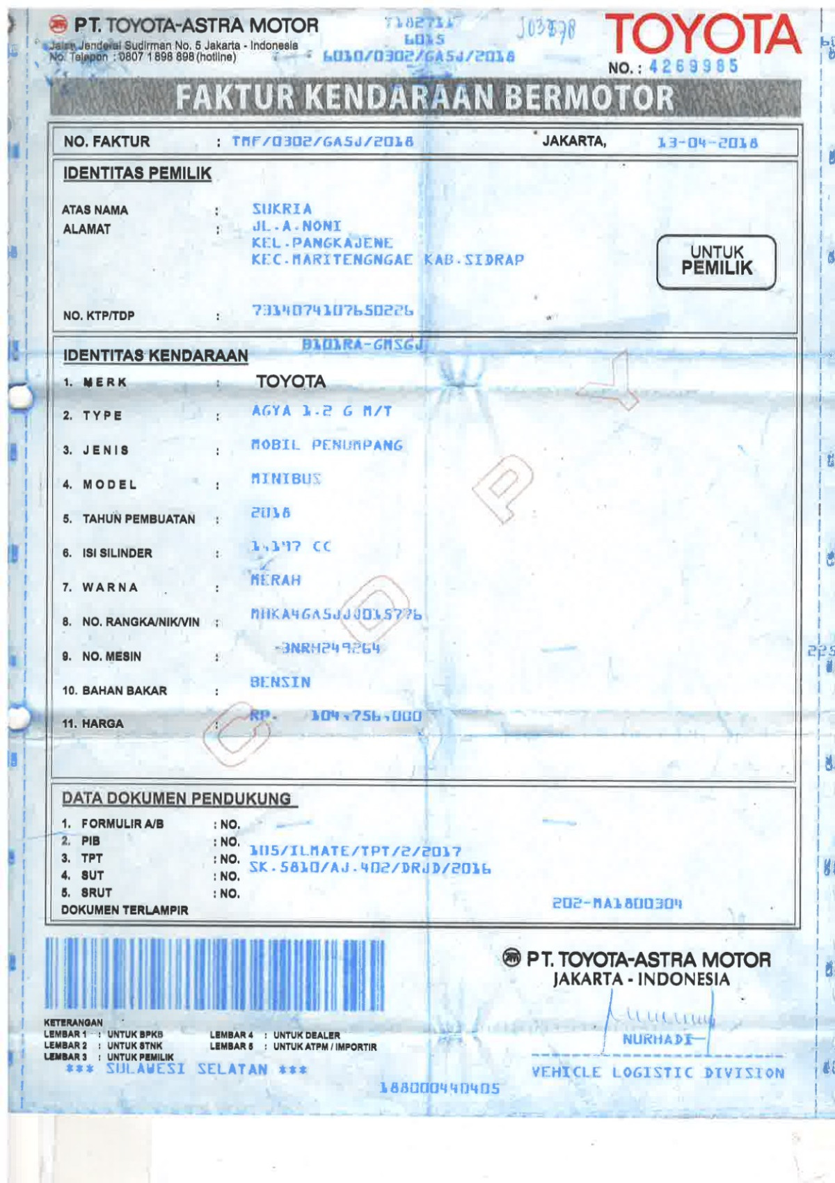 TOYOTA AGYA