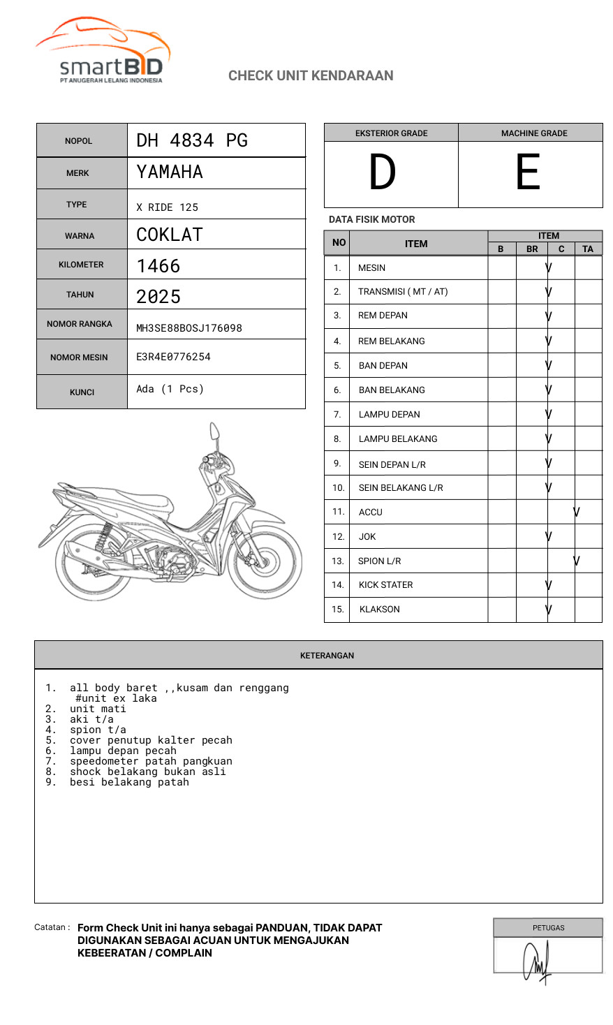 YAMAHA X RIDE 125