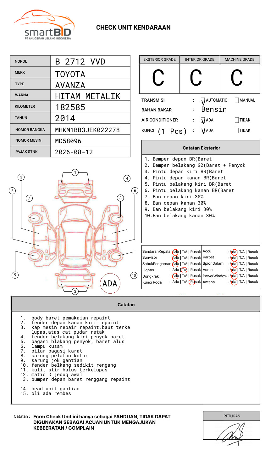 TOYOTA AVANZA 1.3 G