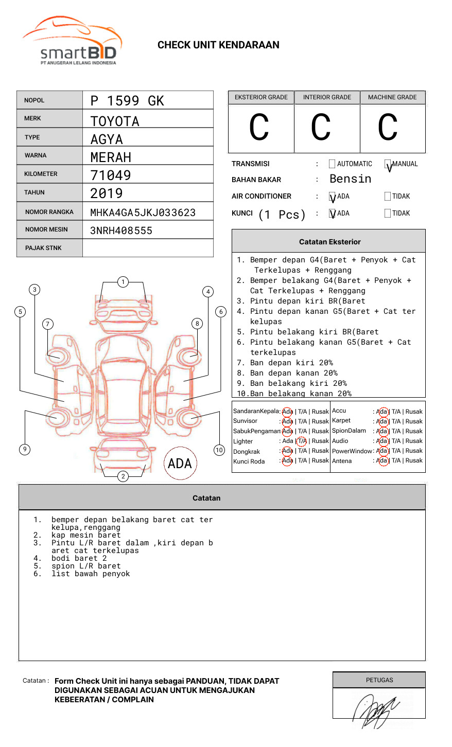 TOYOTA AGYA 1.2 G