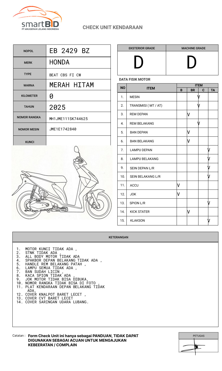 HONDA BEAT CBS FI CW