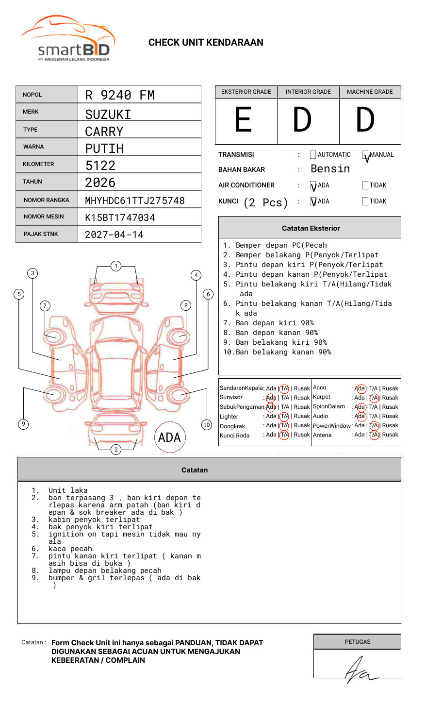 SUZUKI PU FD AC PS