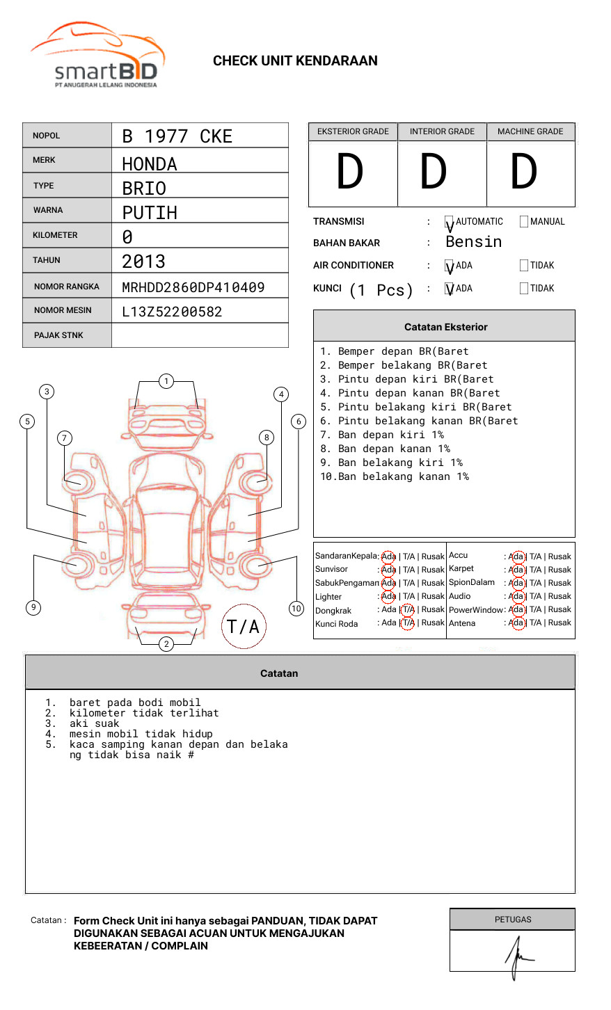 HONDA  BRIO  DD2 1.3 E