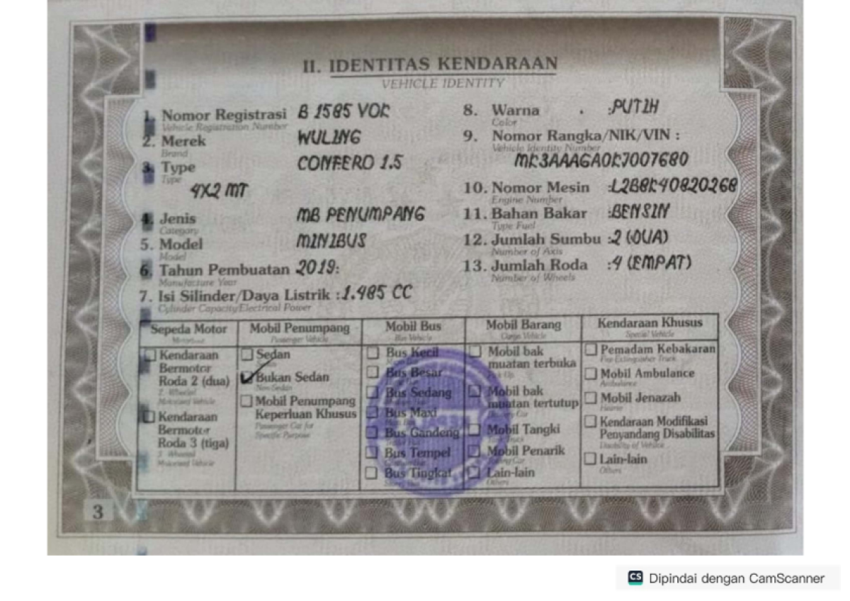 WULING CONFERO 1.5 (4X2)