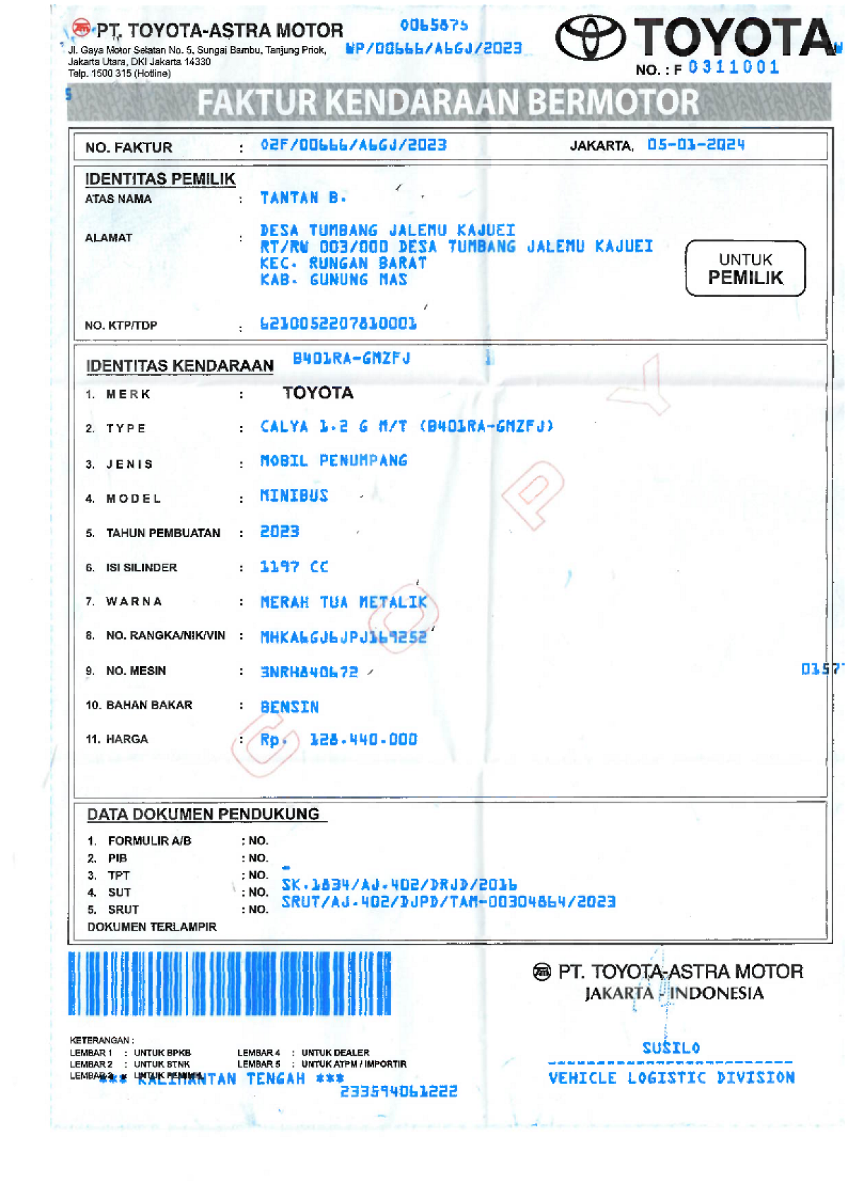 TOYOTA CALYA 1.2 G M/T