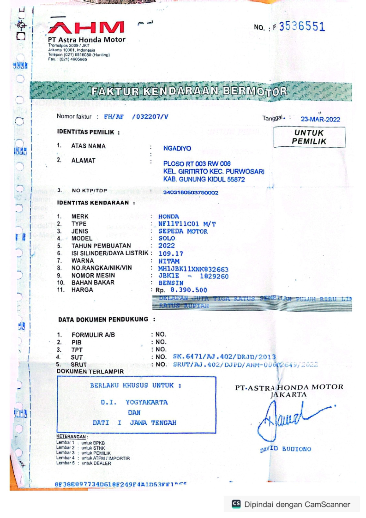 HONDA NEW REVO FI FIT