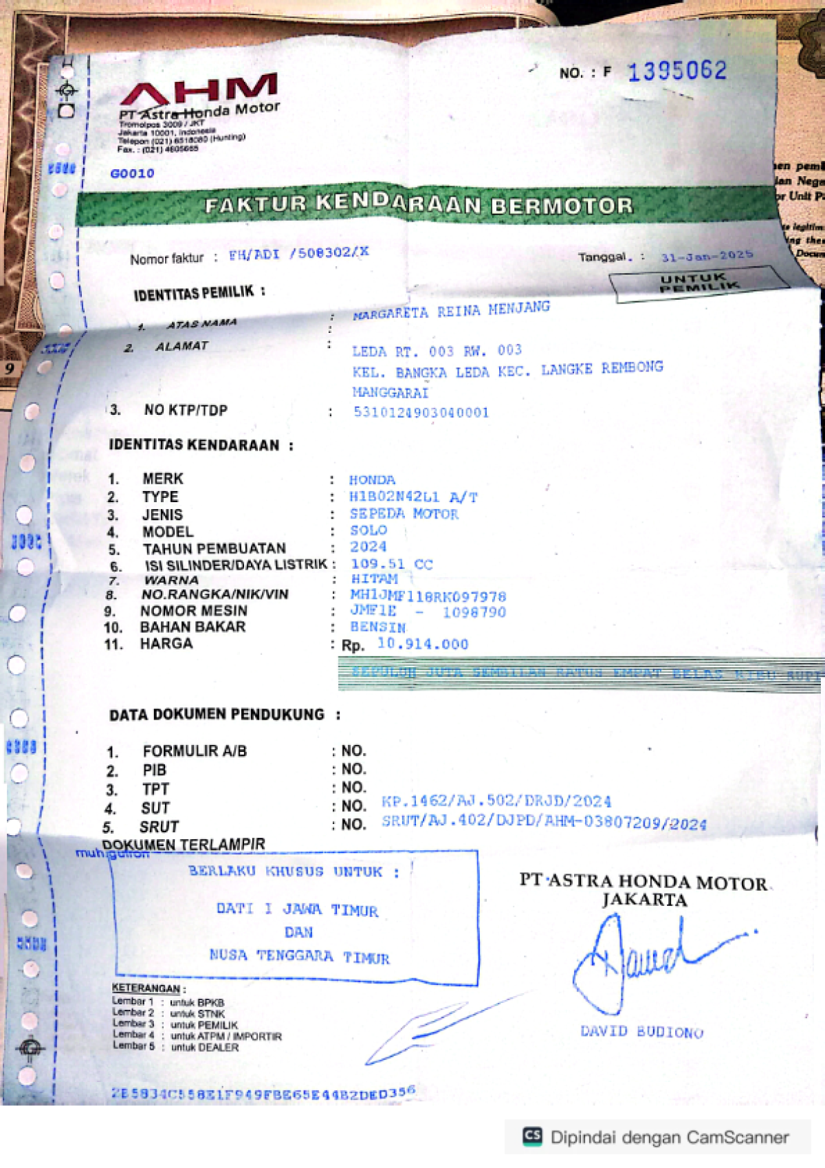 HONDA BEAT DLX SMART KEY