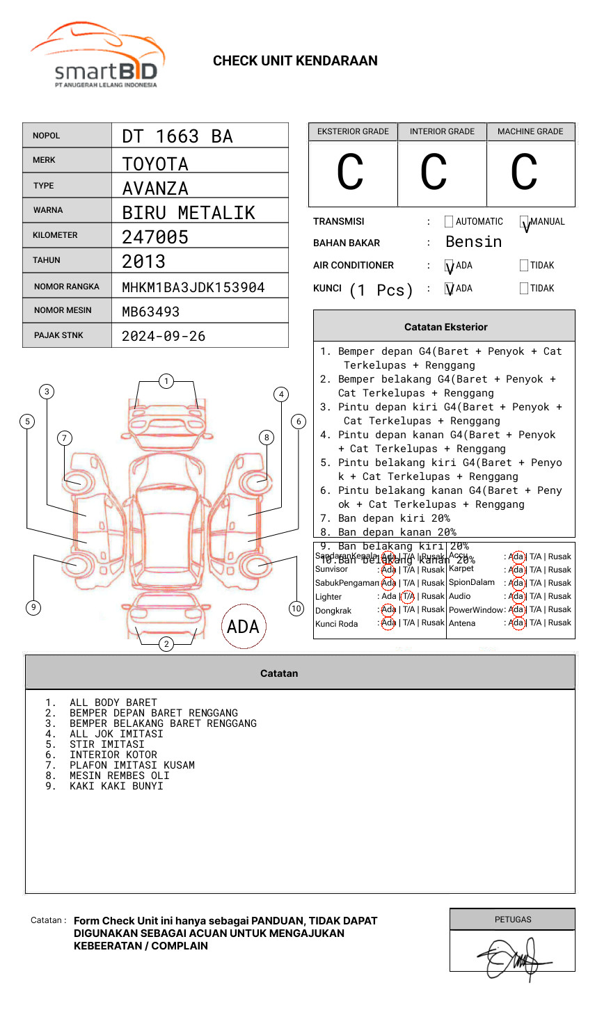 TOYOTA AVANZA 1.3 G