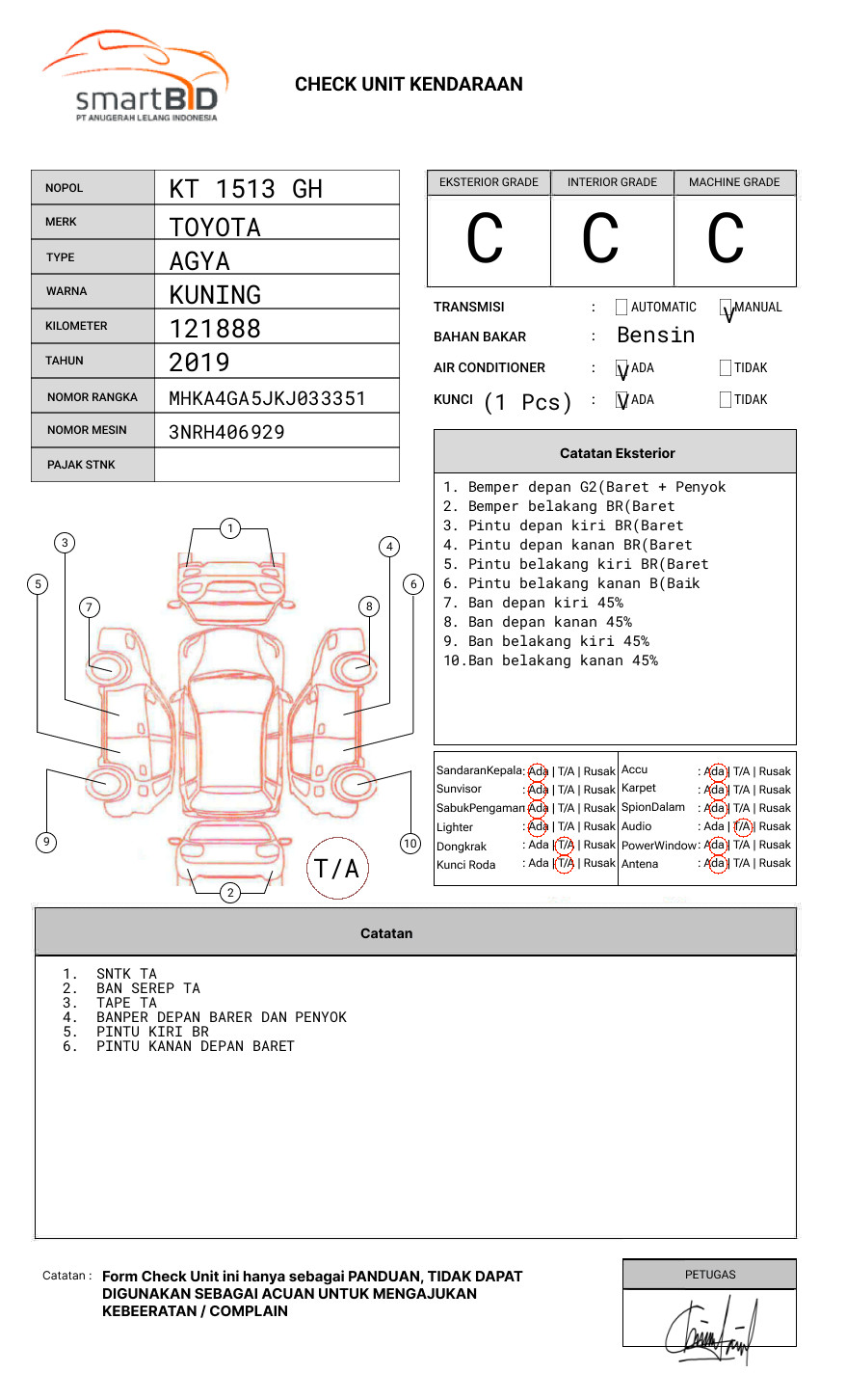 TOYOTA AGYA 1.2 G