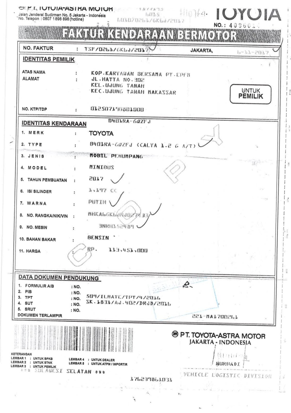 TOYOTA CALYA 1.2 G A/T