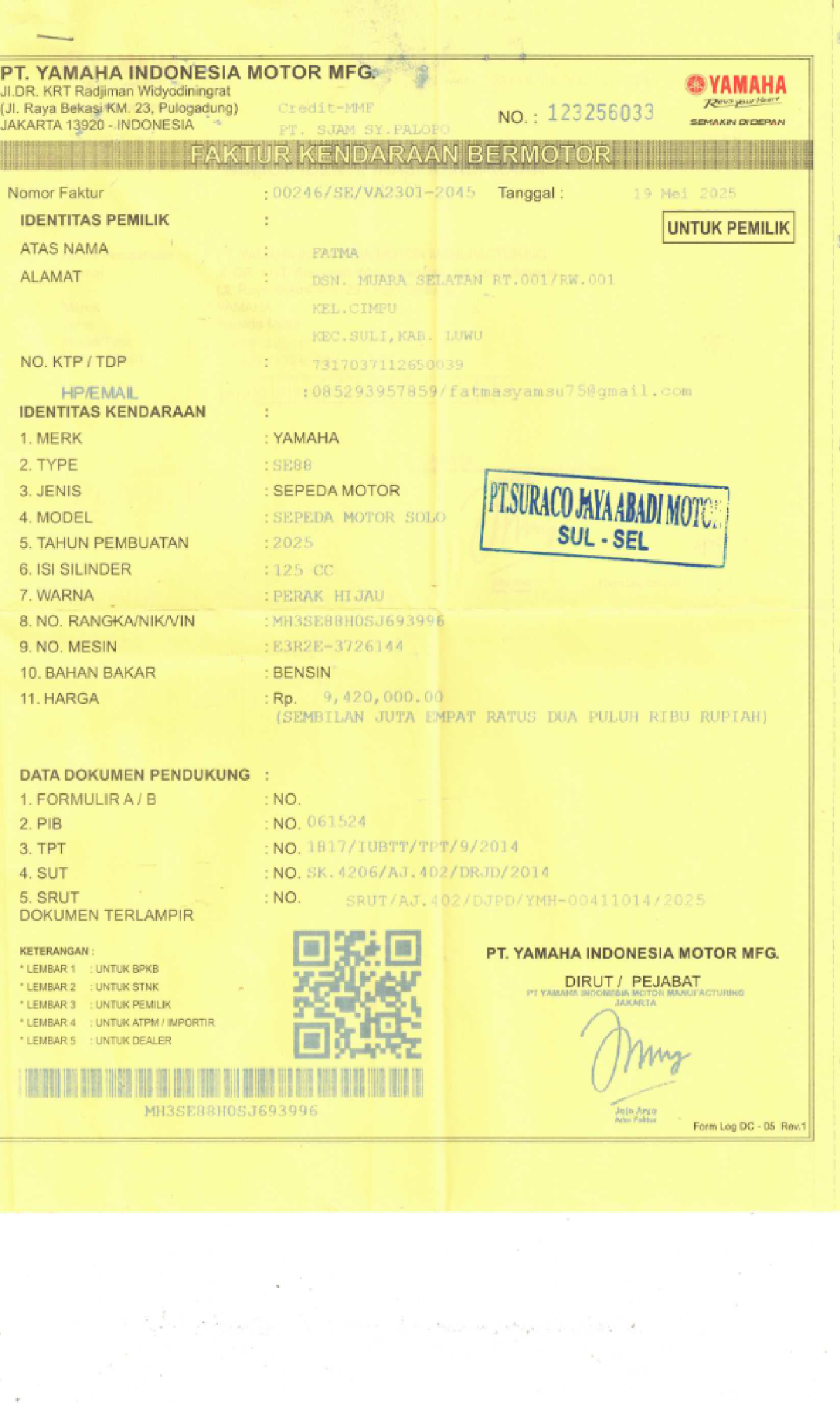 YAMAHA MIO M3 CW
