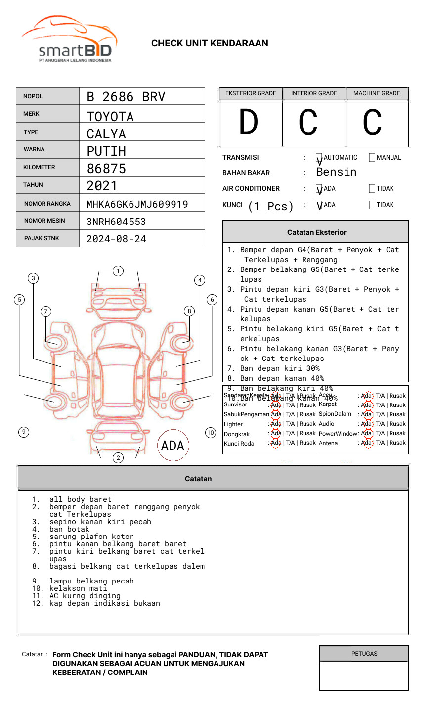 TOYOTA CALYA 1.2 G A/T