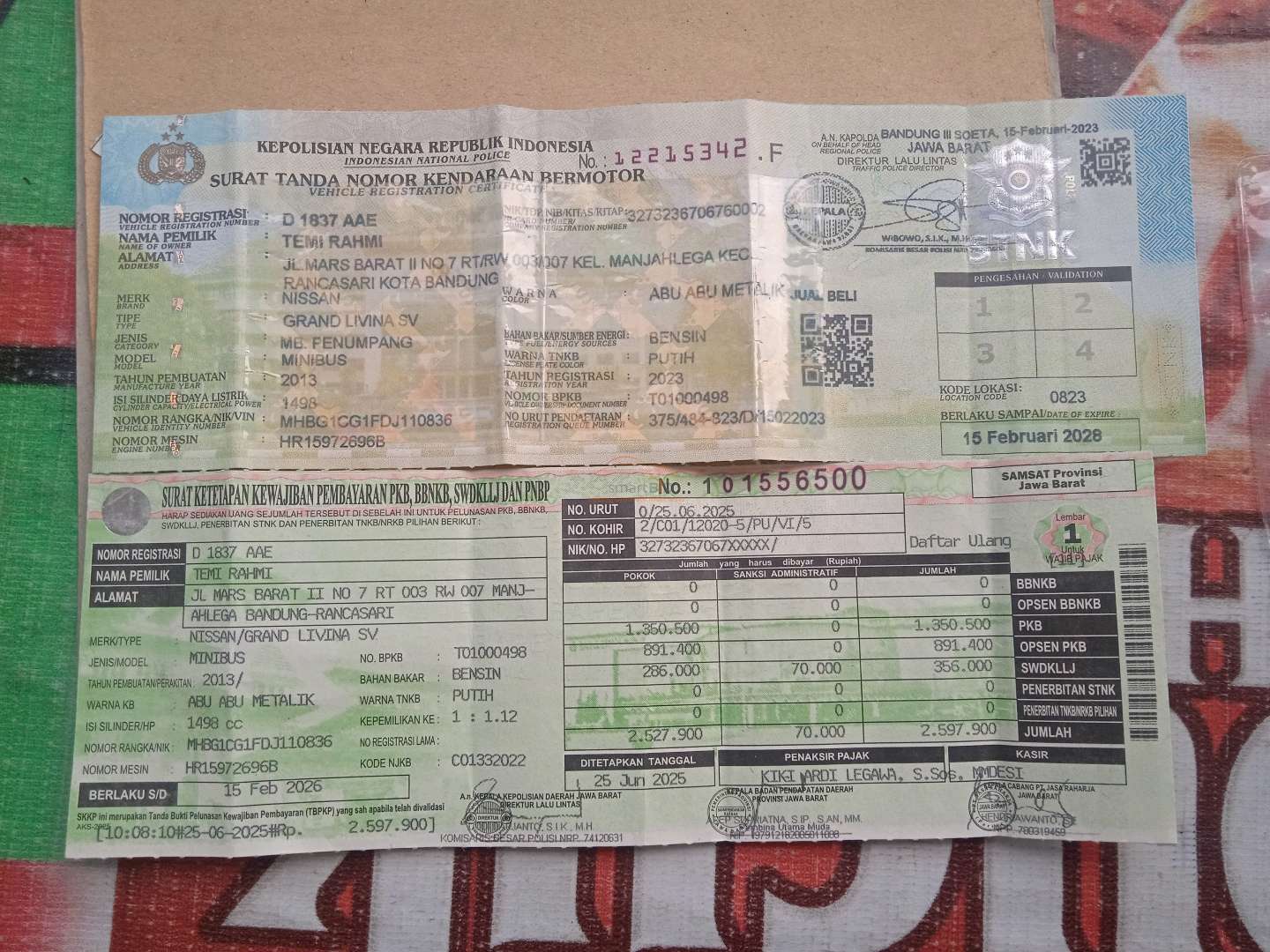 NISSAN GRAND LIVINA SV 1.5