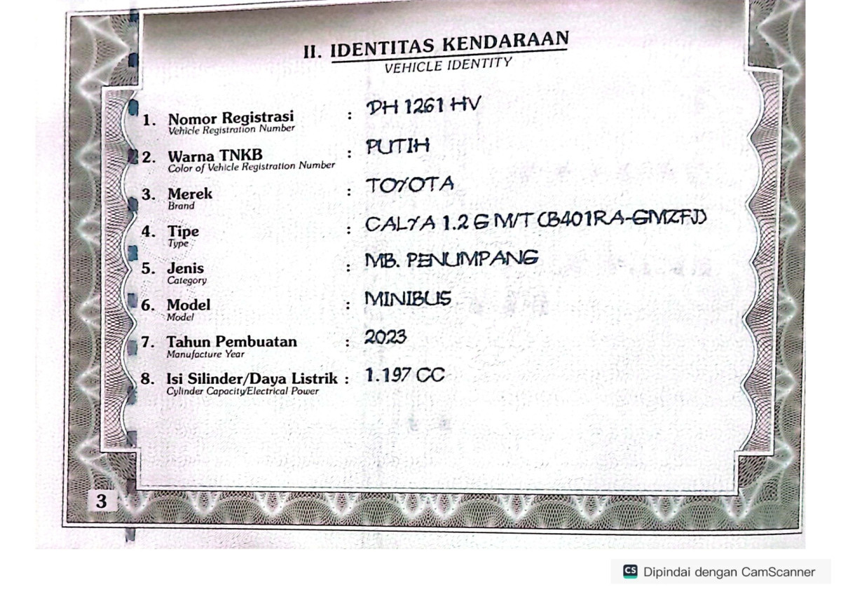 TOYOTA CALYA 1.2 G M/T