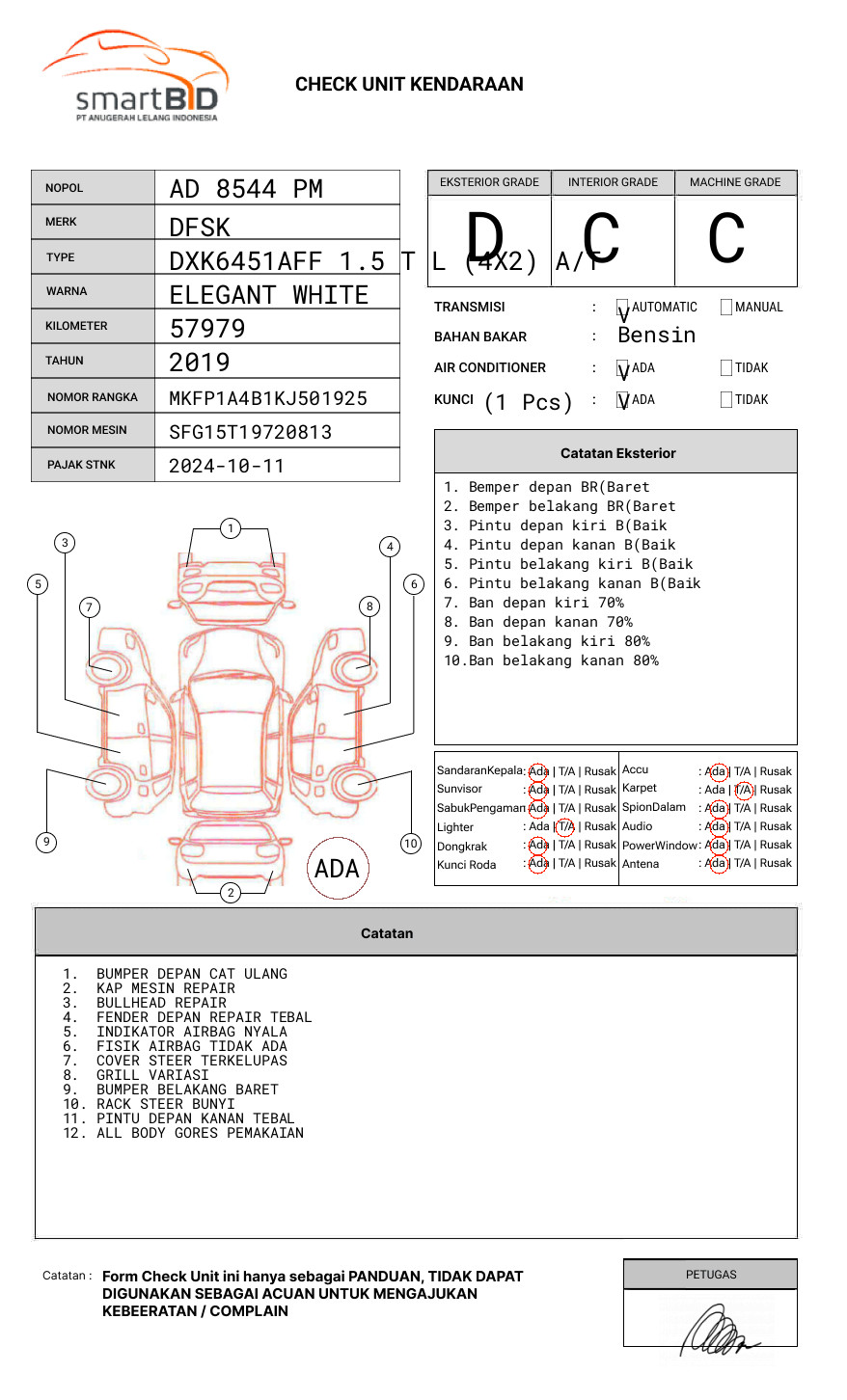 DFSK DXK6451AFF 1.5 T L (4X2) A/T
