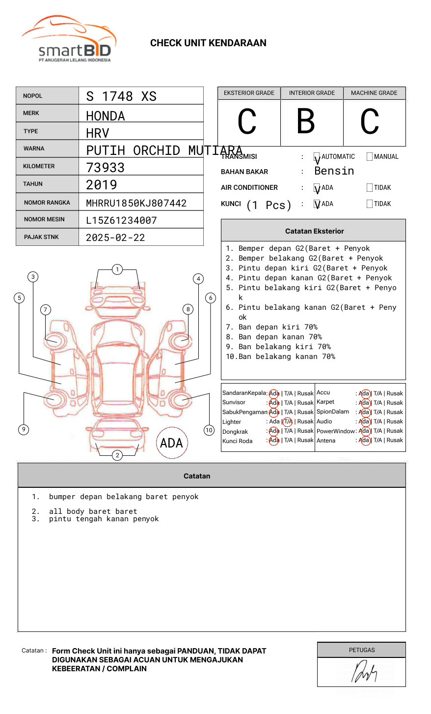HONDA HRV RU1 1.5 E
