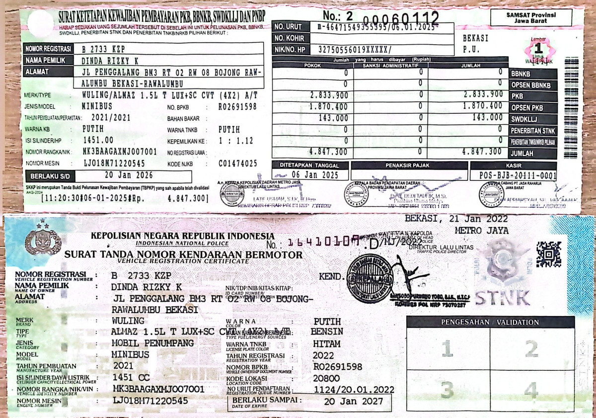 WULING Almaz 1.5LT LUX + SC CVT (4X2) A/T