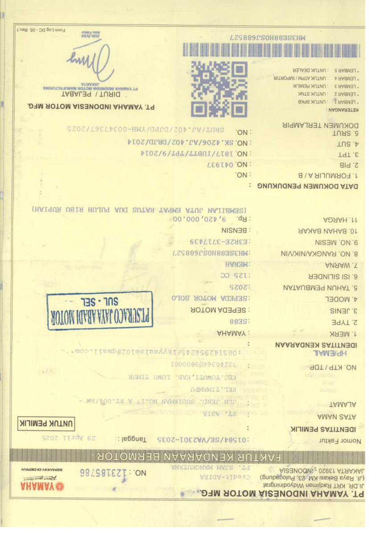 YAMAHA MIO M3 125