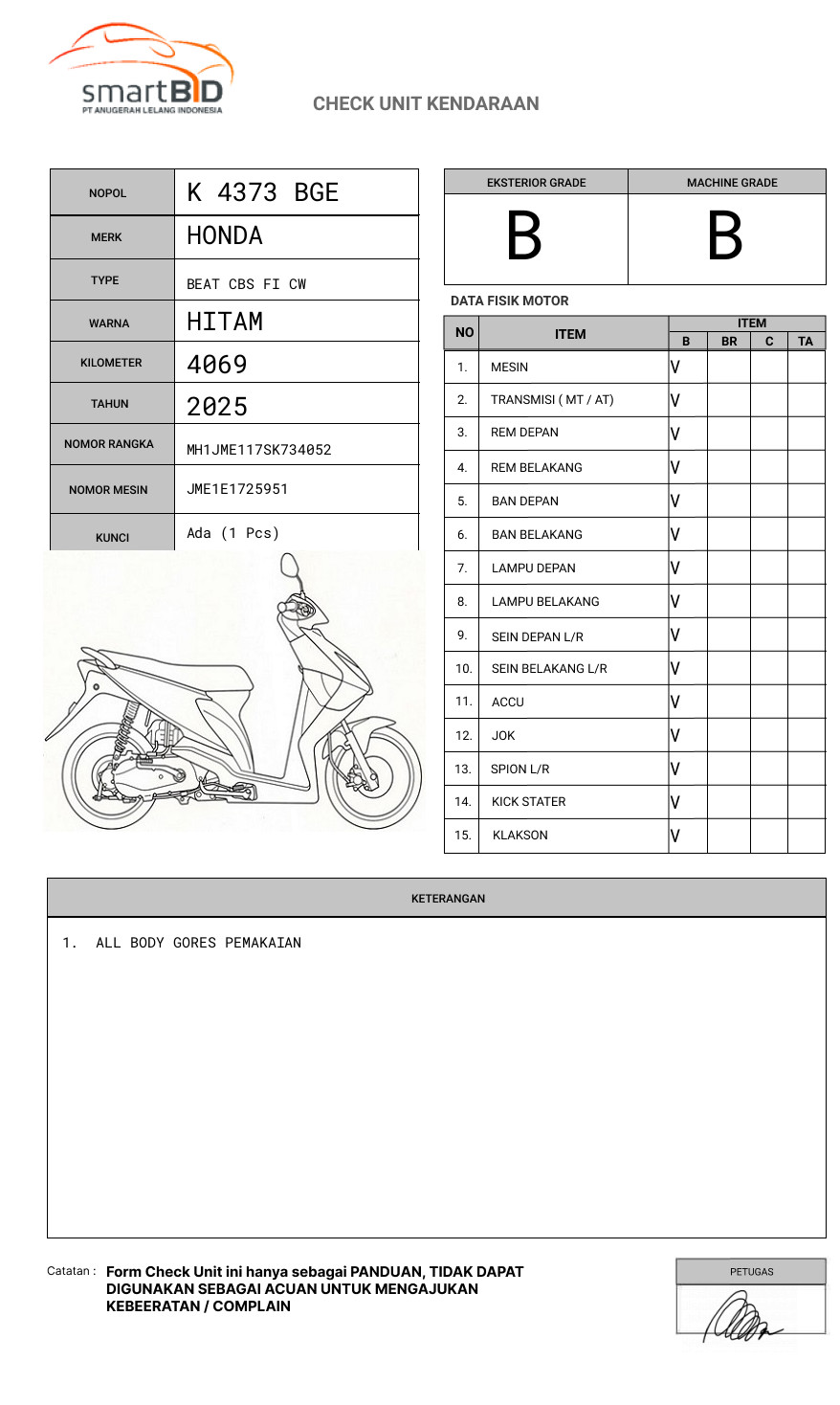 HONDA BEAT CBS FI CW