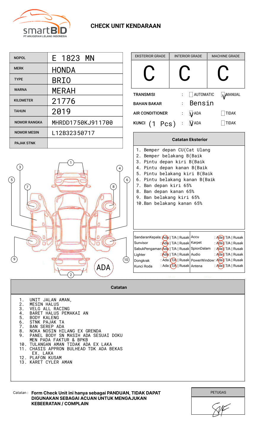 HONDA BRIO SATYA 1.2 E