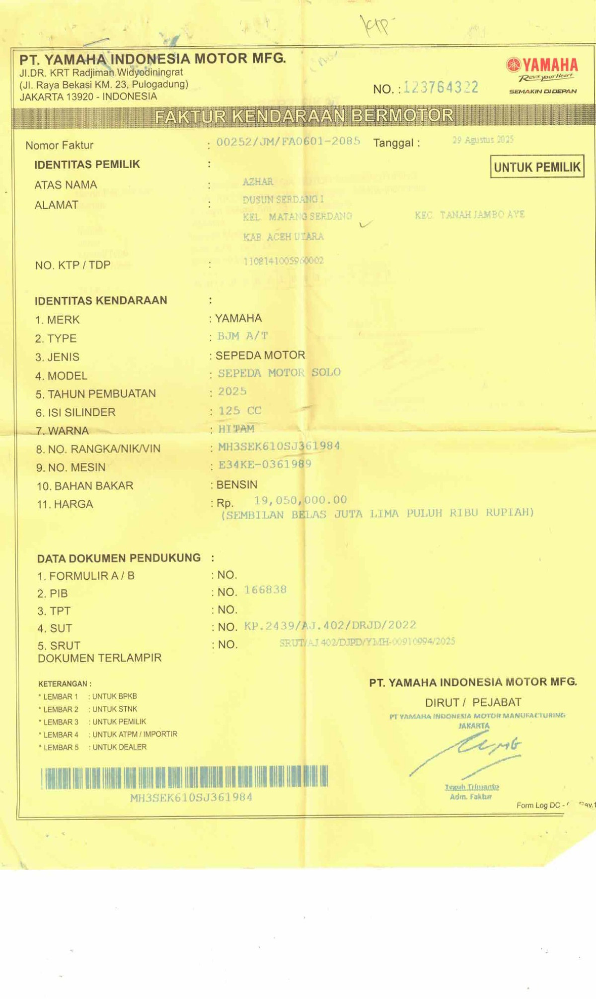 YAMAHA GRAND FILANO 125