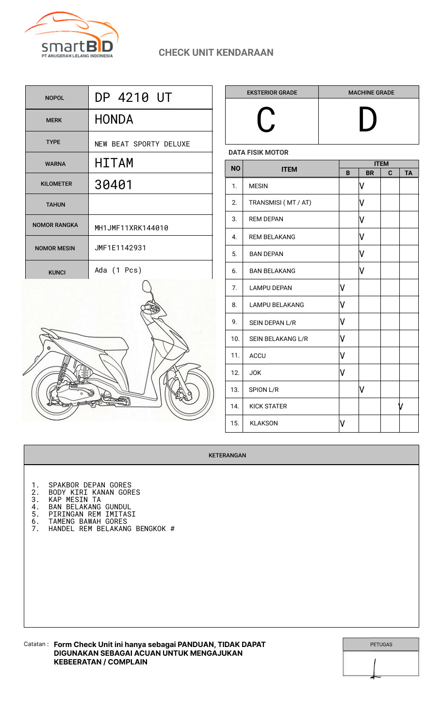 HONDA NEW BEAT SPORTY DELUXE