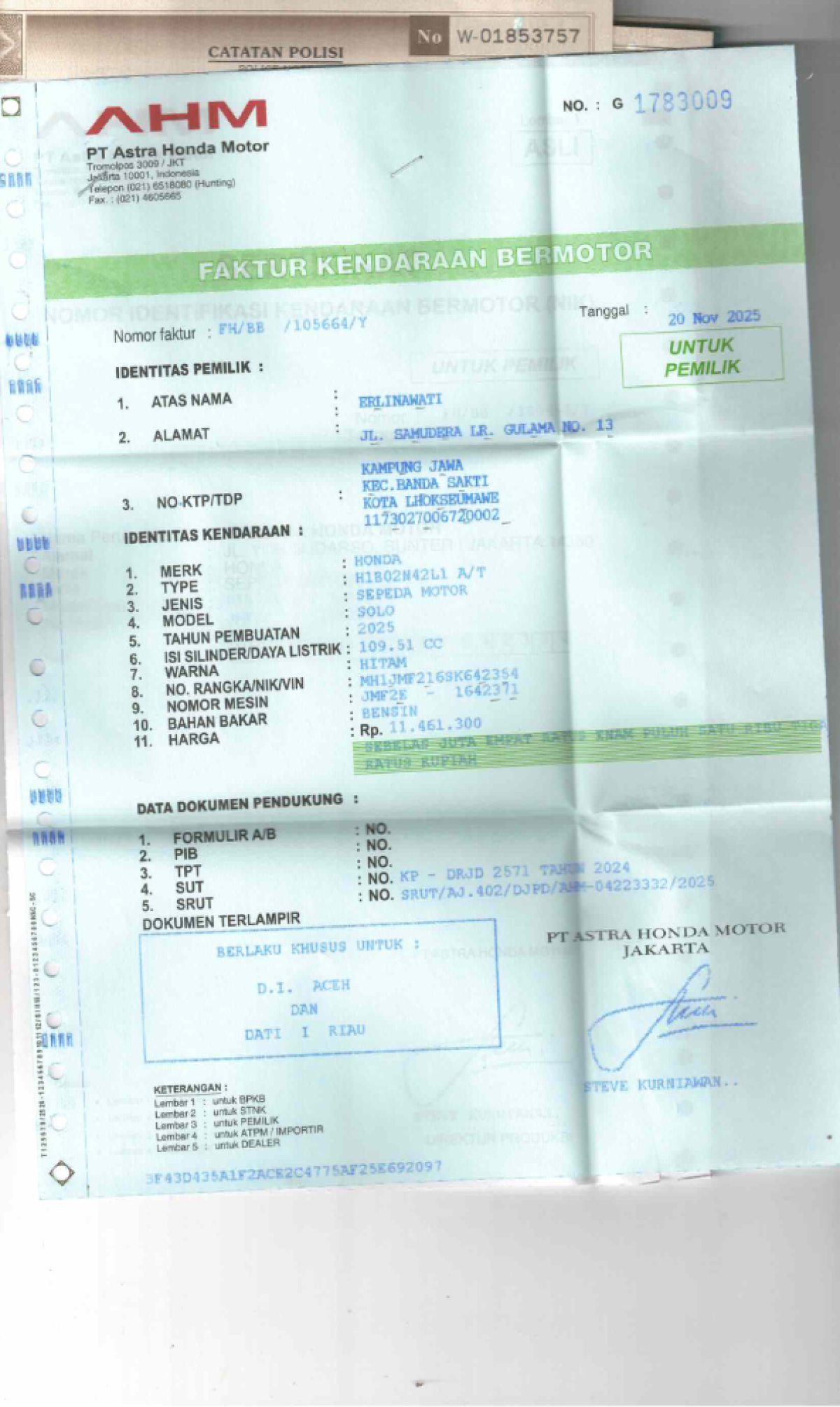 HONDA BEAT DLX SMART KEY
