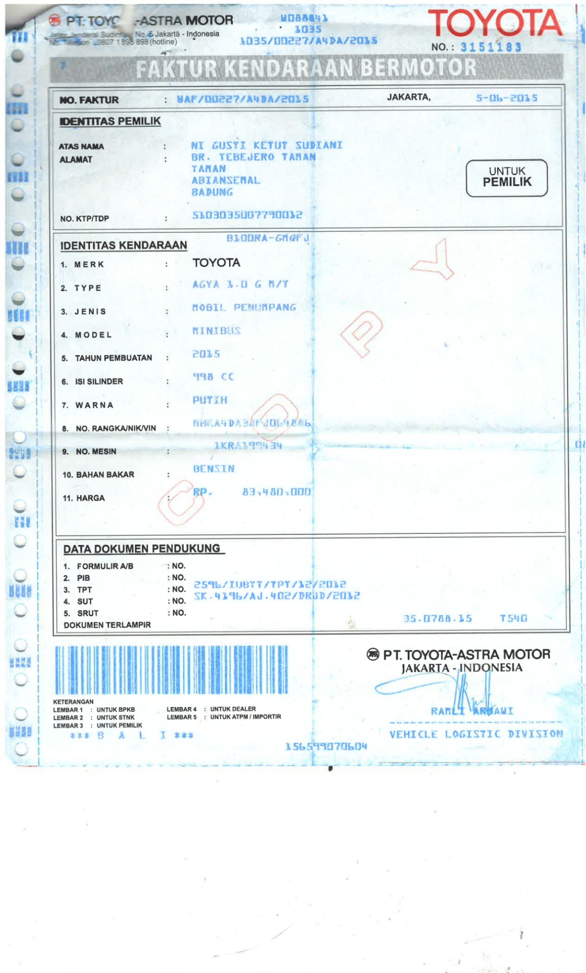 TOYOTA AGYA