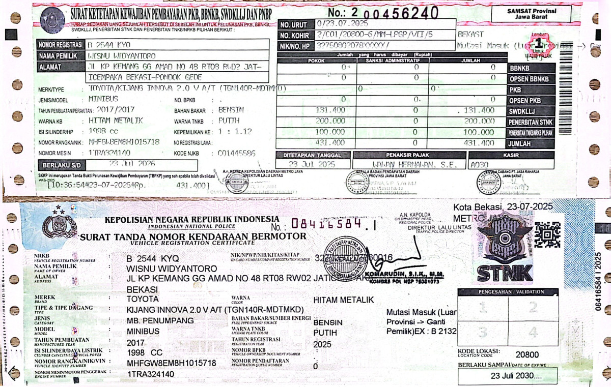 TOYOTA INNOVA 2.0 V