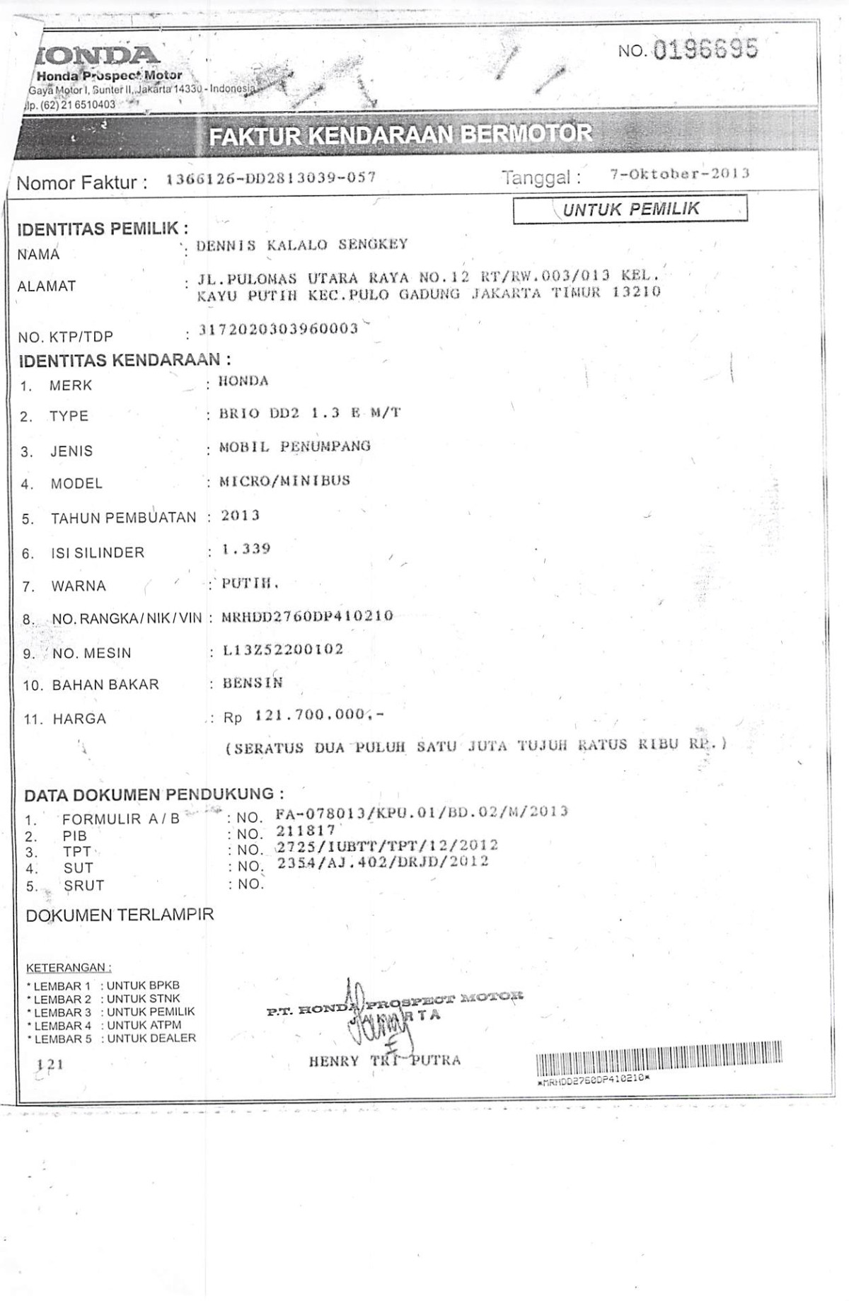 HONDA  BRIO  DD2 1.3 E
