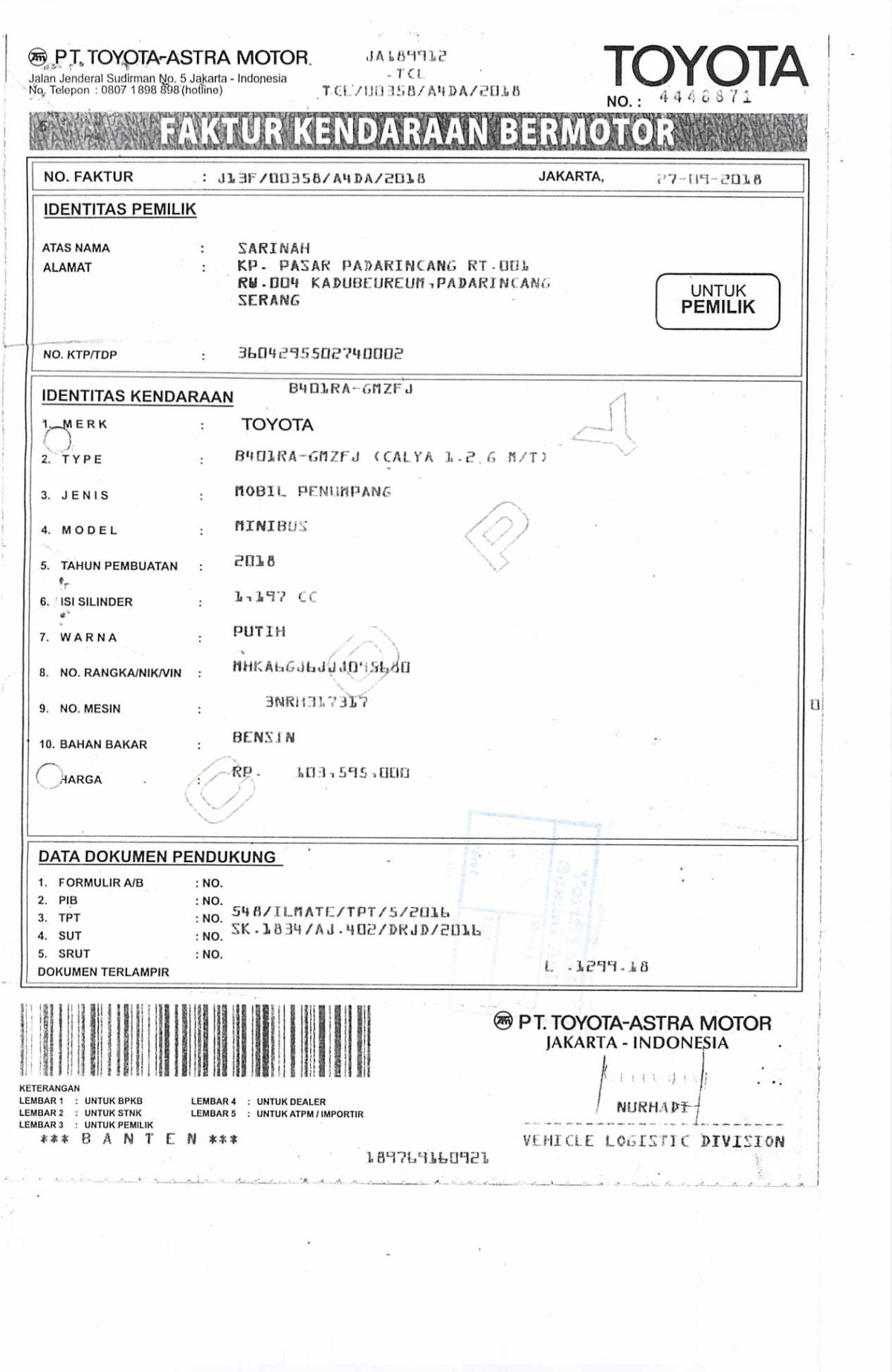 TOYOTA CALYA 1.2 G M/T