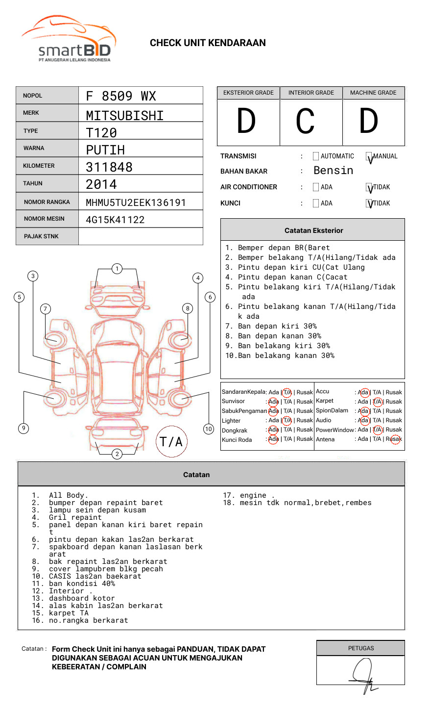 MITSUBISHI T120 SS PU