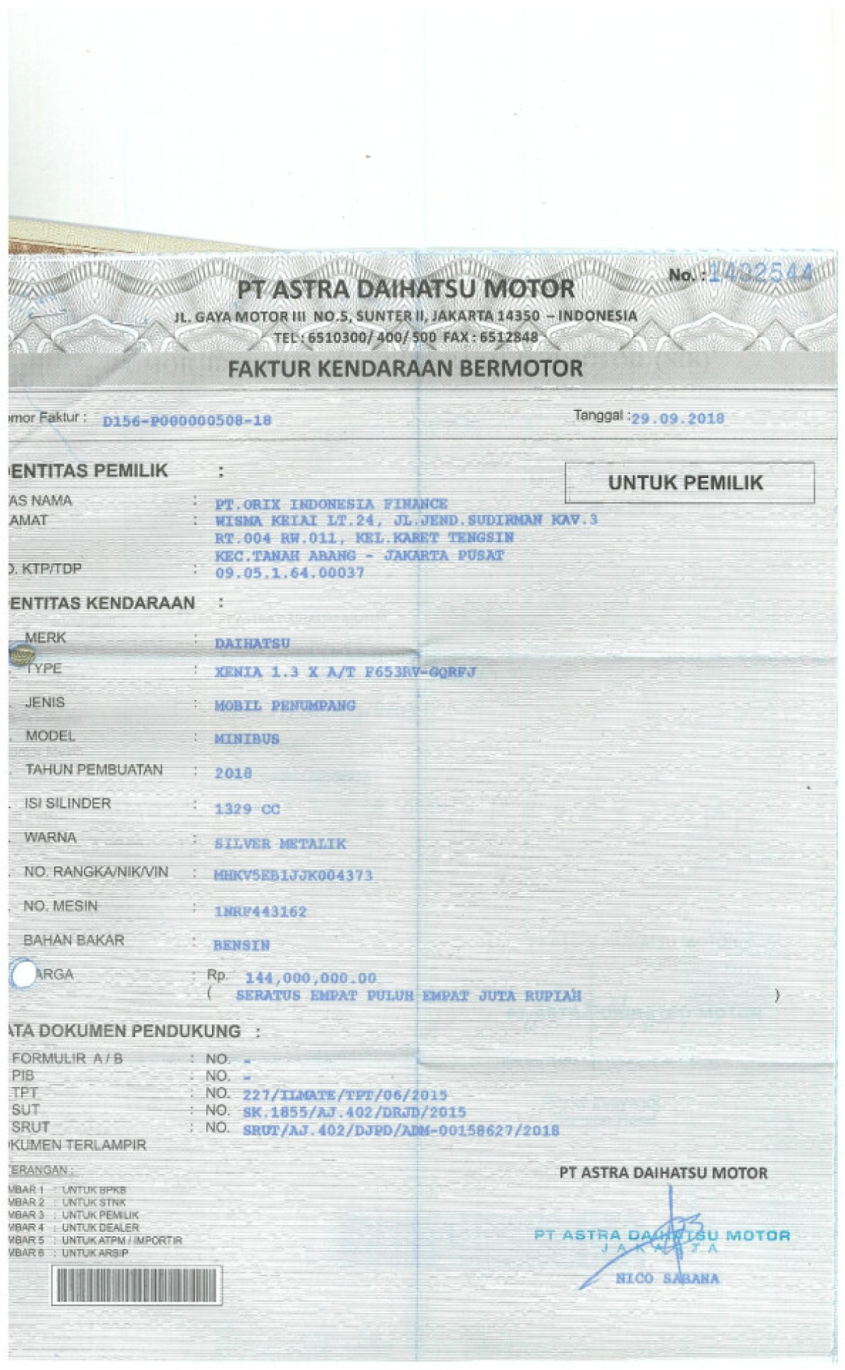 DAIHATSU XENIA 1.3 X