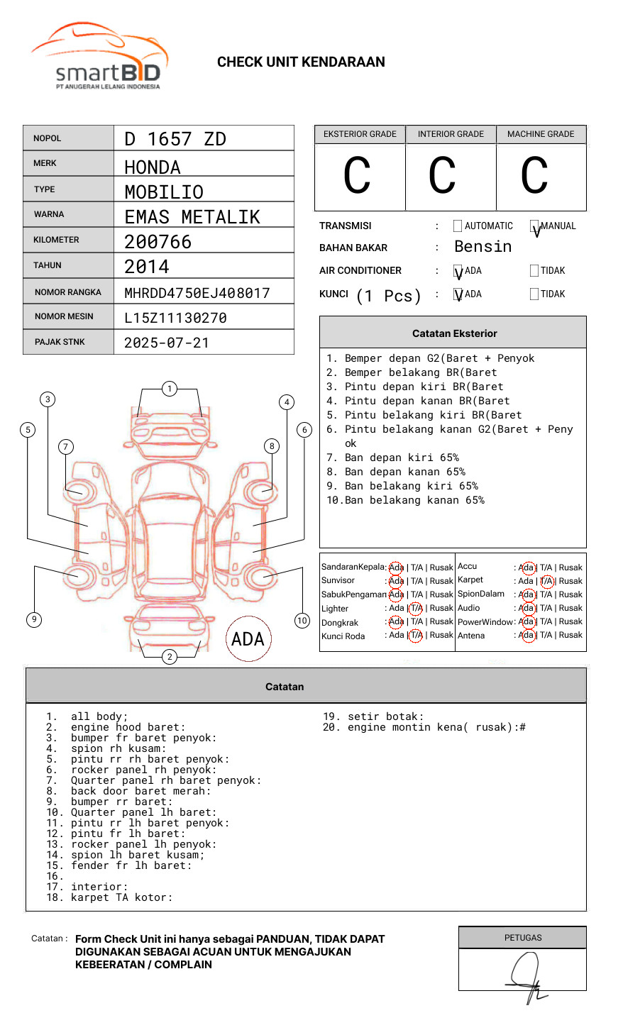 HONDA MOBILIO E