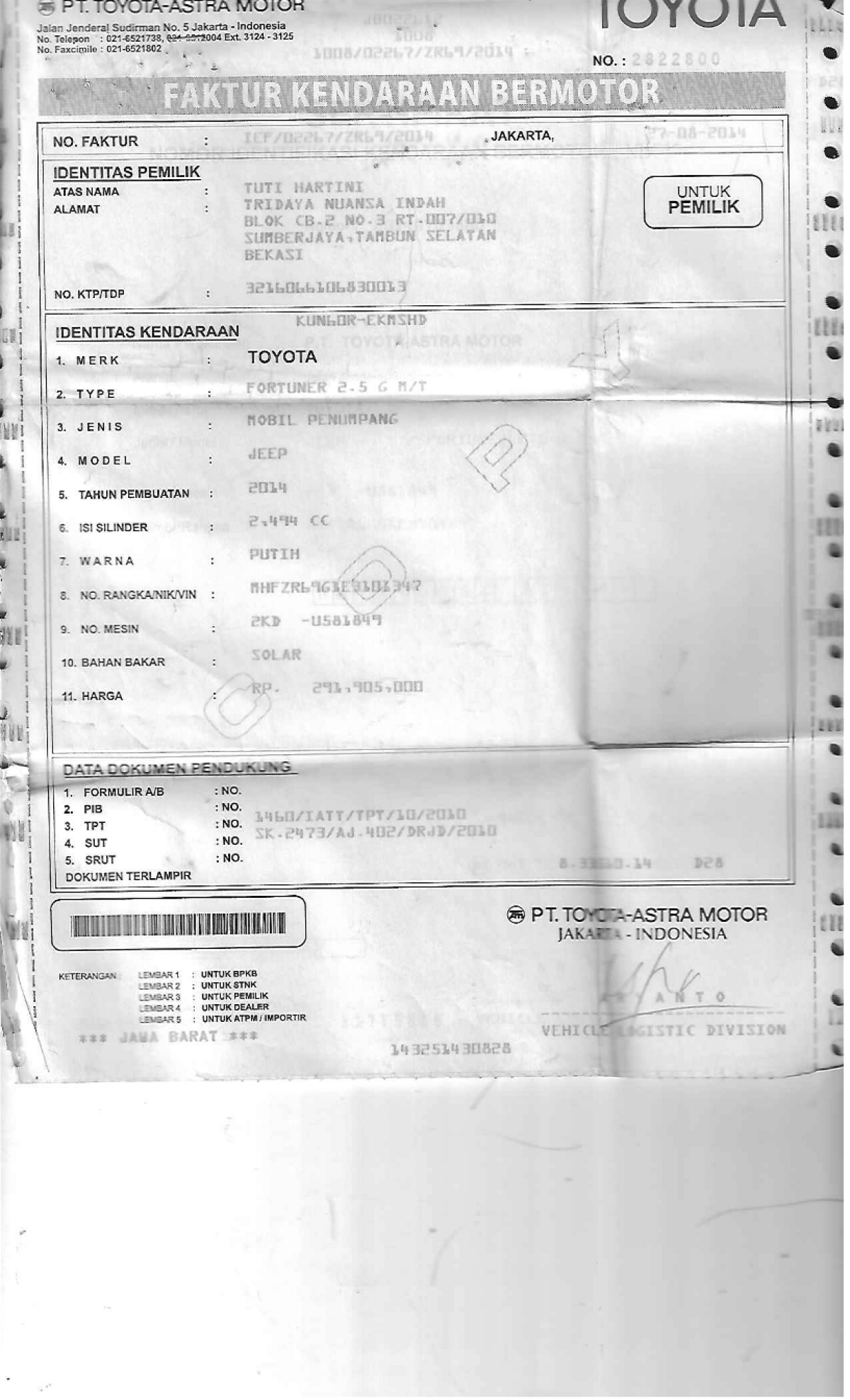 TOYOTA FORTUNER