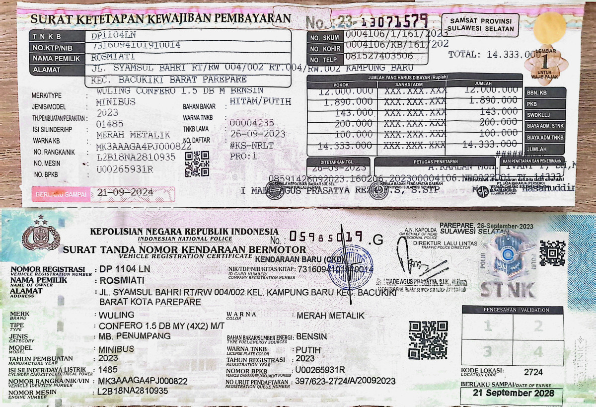 WULING CONFERO 1.5 DB MY (4X2)