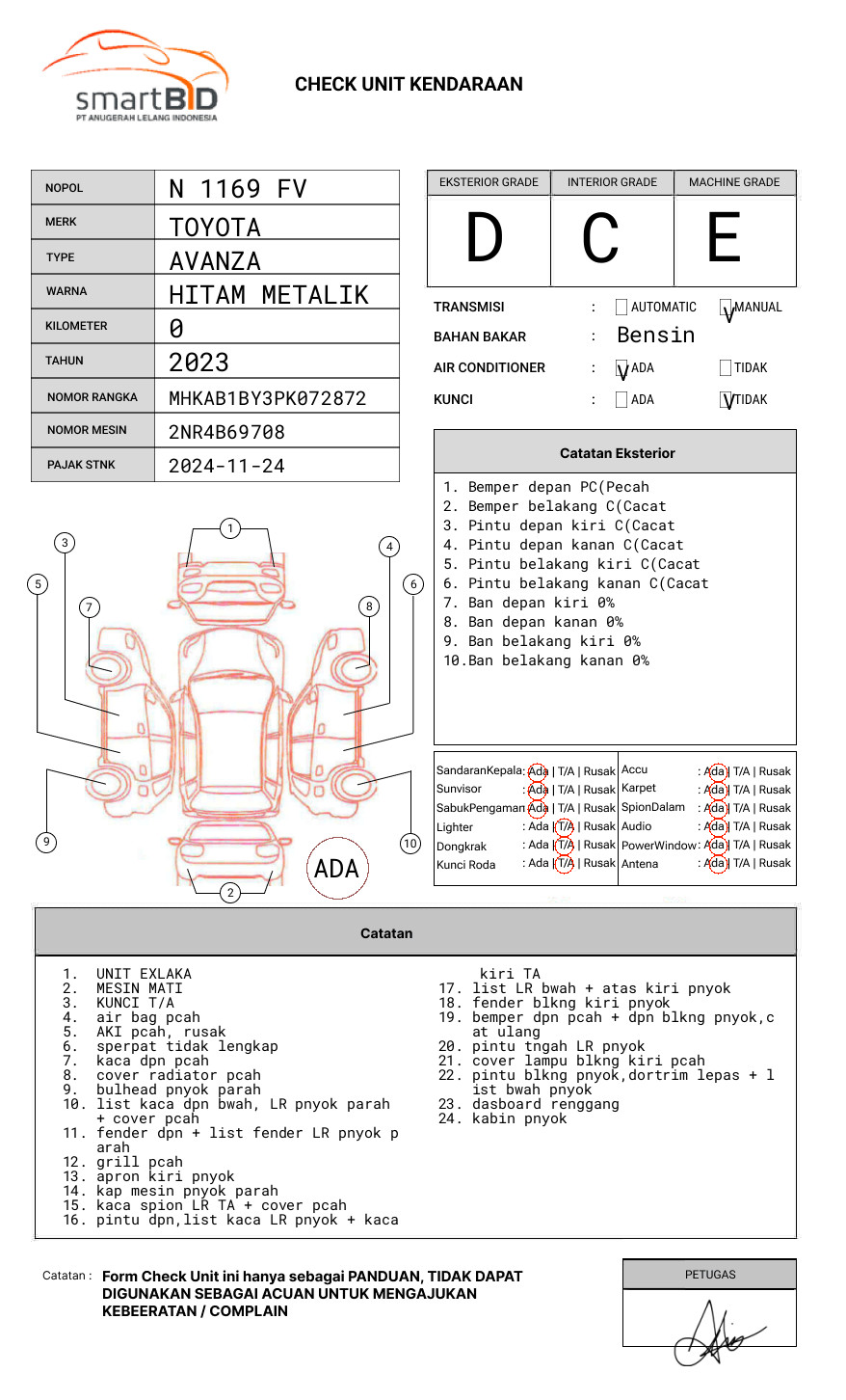 TOYOTA AVANZA 1.5 G