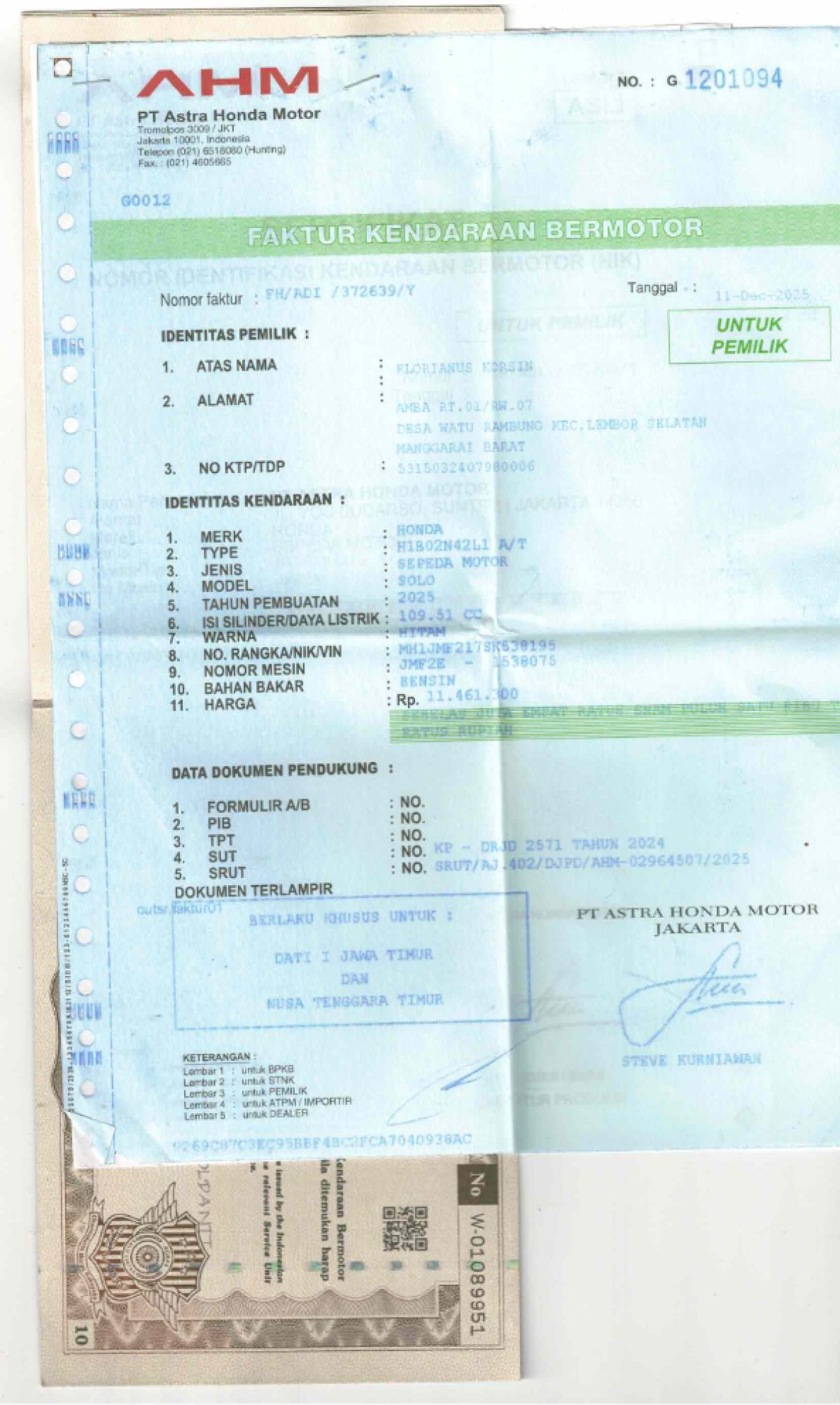 HONDA BEAT DLX SMART KEY