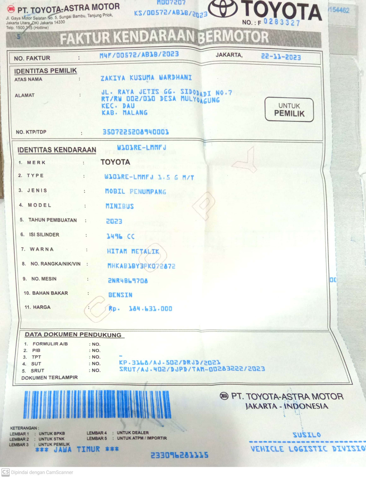 TOYOTA AVANZA 1.5 G