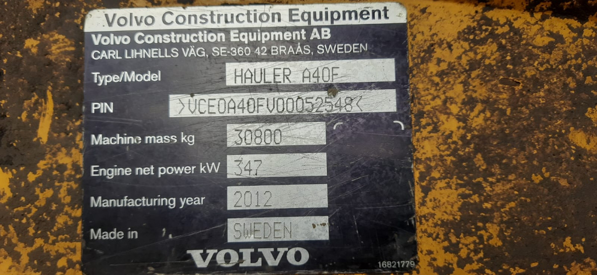 VOLVO ADT A40F