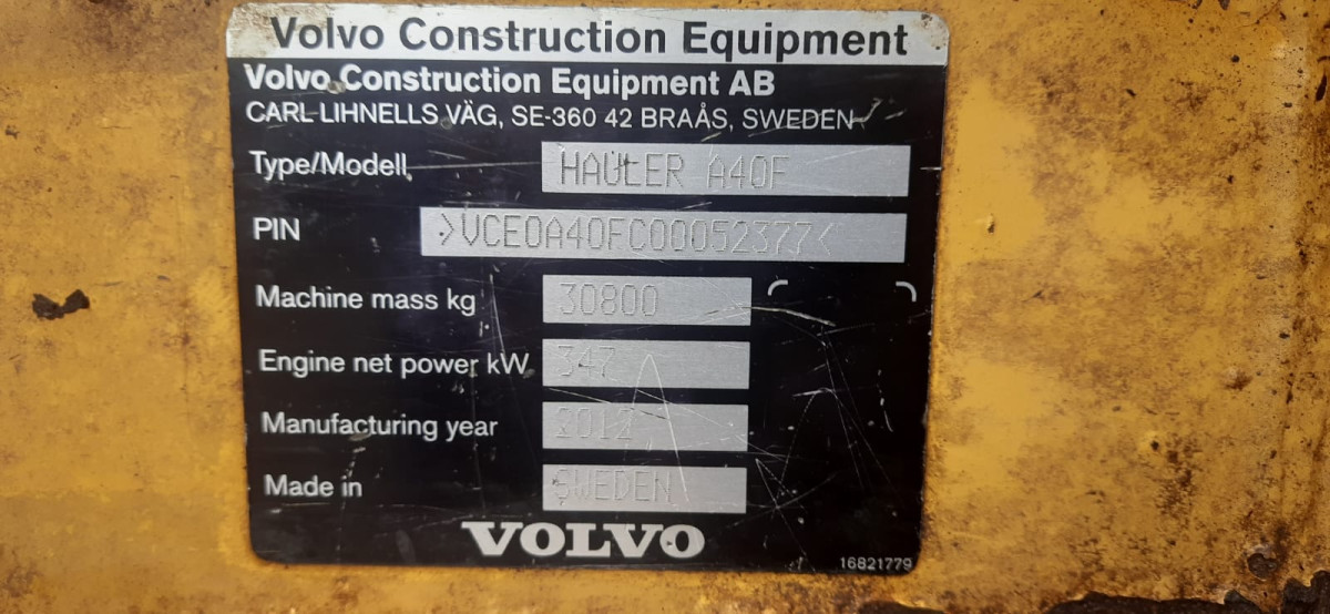 VOLVO ADT A40F