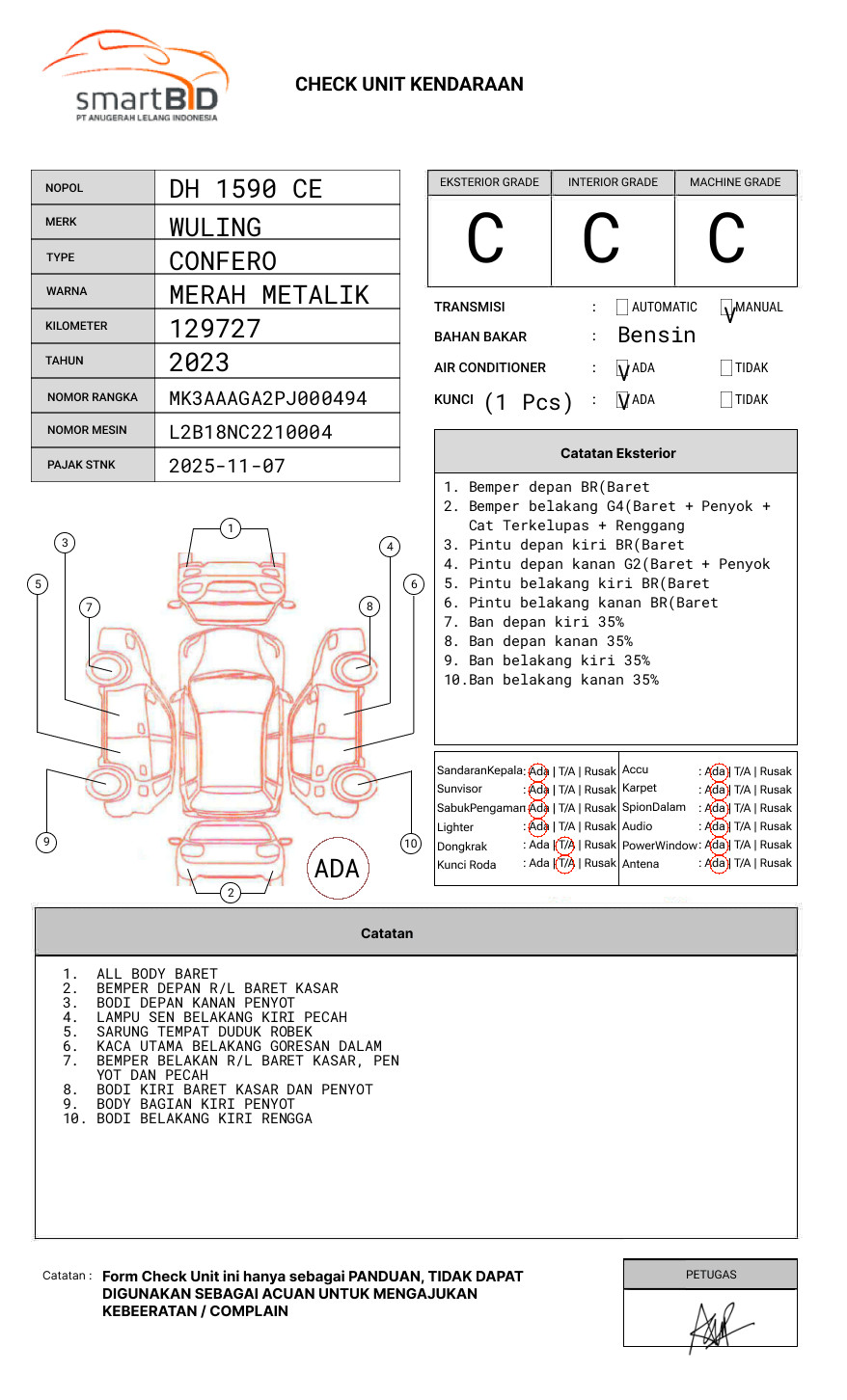 WULING CONFERO 1.5 DB MY (4X2)