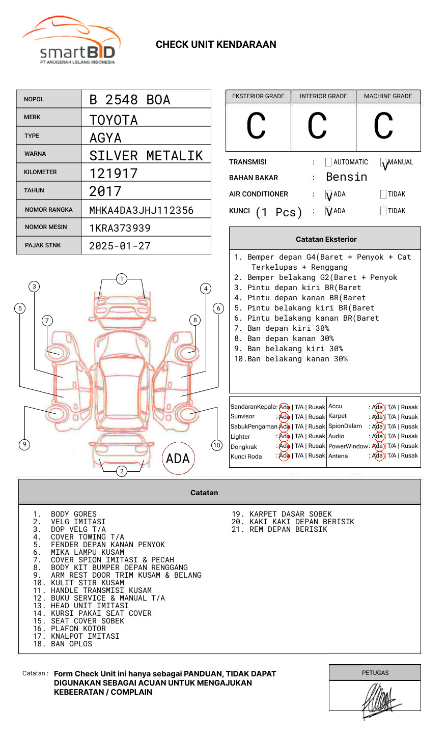 TOYOTA AGYA 1.0 G